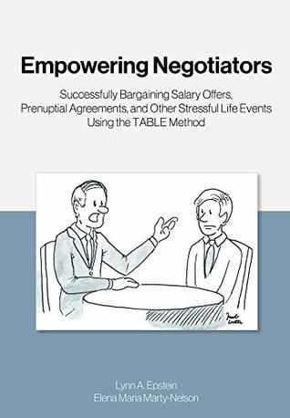 Download Empowering Negotiators: Successfully Bargaining Salary Offers, Prenuptial Agreements, and Other Stressful Life Events Using the TABLE Method - Elena Maria Marty-Nelson | ePub