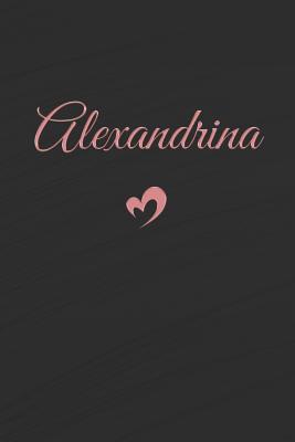 Full Download Alexandrina: Personalized Blank Lined Journal Rose Gold on Black -  | PDF