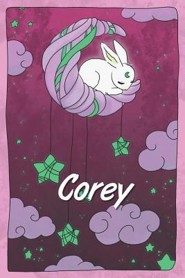 Read Online Corey: personalized notebook sleeping bunny on the moon with stars softcover 120 pages blank useful as notebook, dream diary, scrapbook, journal or gift idea - Jenny Illus | ePub