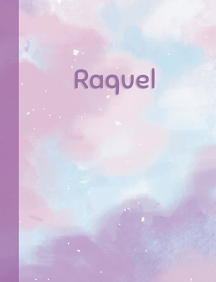 Read Raquel: Personalized Composition Notebook - College Ruled (Lined) Exercise Book for School Notes, Assignments, Homework, Essay Writing. Purple Pink Blue Cover Art - Cloud Marble with Name -  file in ePub